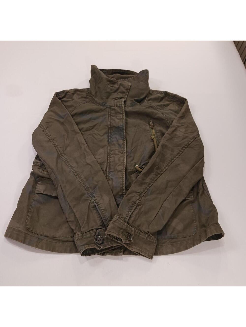 Tommy RN#77806 Women's Green Front Zipper & Buttons Jacket Pockets Size XL